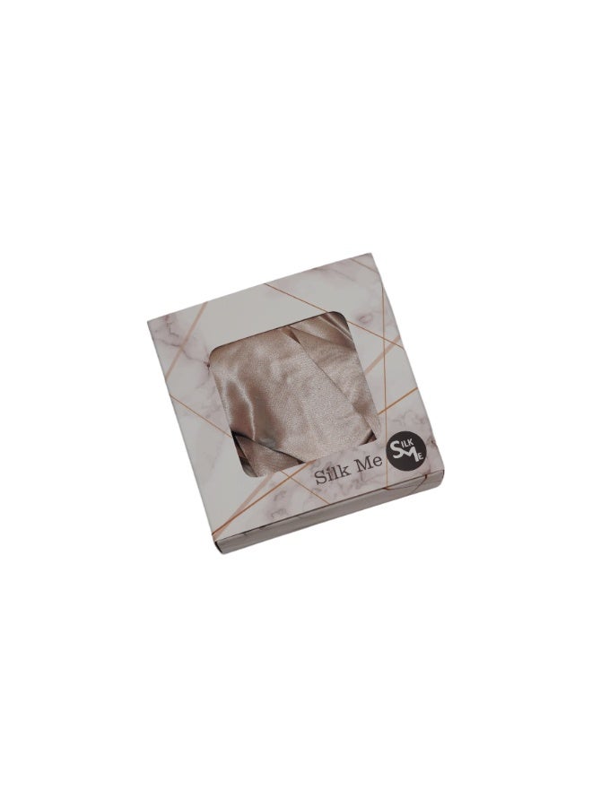 سيلك مي رباط رأس حريري من حرير التوت 100% من Silk Me بوزن 22 مومي - رباط رأس مرن للنساء - إكسسوار شعر عصري - شامبانيا فاتحة - Image 5